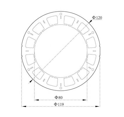 契約規格 120mm カスタムブラシレスDCモーター ローターシャフト付きのローター組立