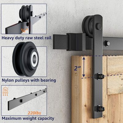 カスタマイズされたカラー 6.6 FT 工業用重用 堅固なスライディング 納屋ドア ハードウェアキット