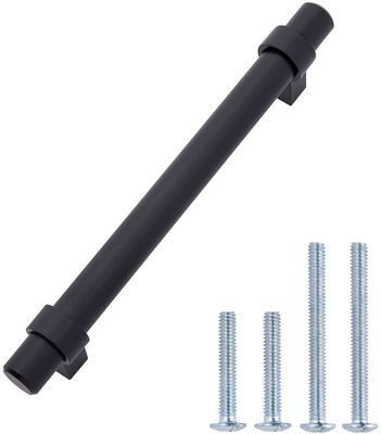 6.63インチステンレス ストレートバーキャビネット ハンドル 5インチホールセンターフラットブラック