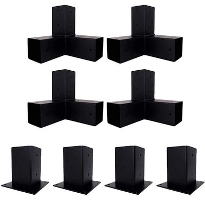 スタンピングプロセスと鋼筋ブレーキットを持つ高木スタンドキット 6x6 ペルゴラにフィットします