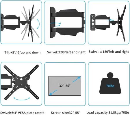 プロの産業用アプリケーションのためのカスタマイズされた色調調整可能なテレビスタンド