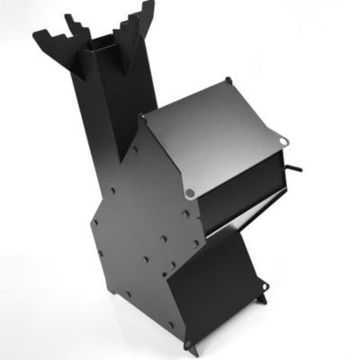 カスタムブラックカーボン・スティール 木製燃焼ロケットストーブでサポートアイテムをアップグレード