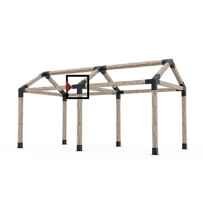 4x4 6x6 8x8 三角型ステンレスステールキット用の黒金属ペルゴラブレーケット